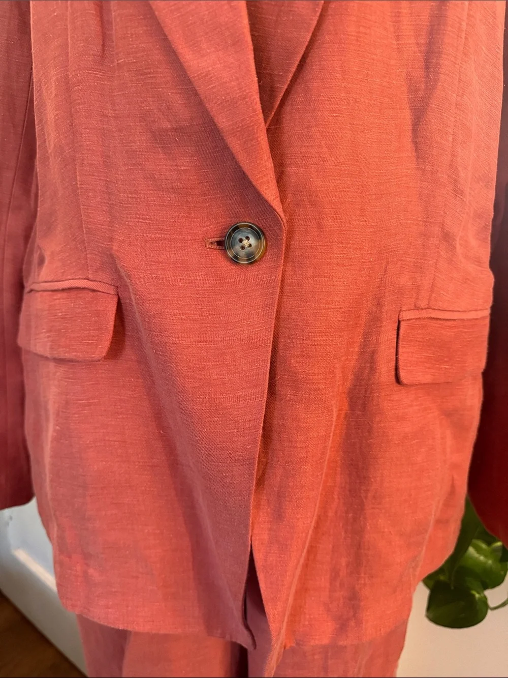 NWT J Crew Coral Willa Single Button Linen-Cupro Blazer Size 16